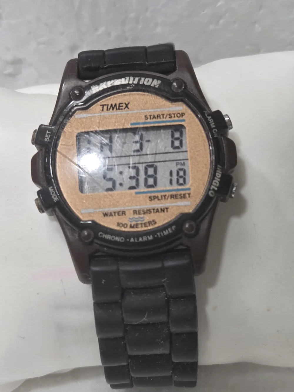 Timex Digital Sport Watch - Black with Gold Face
